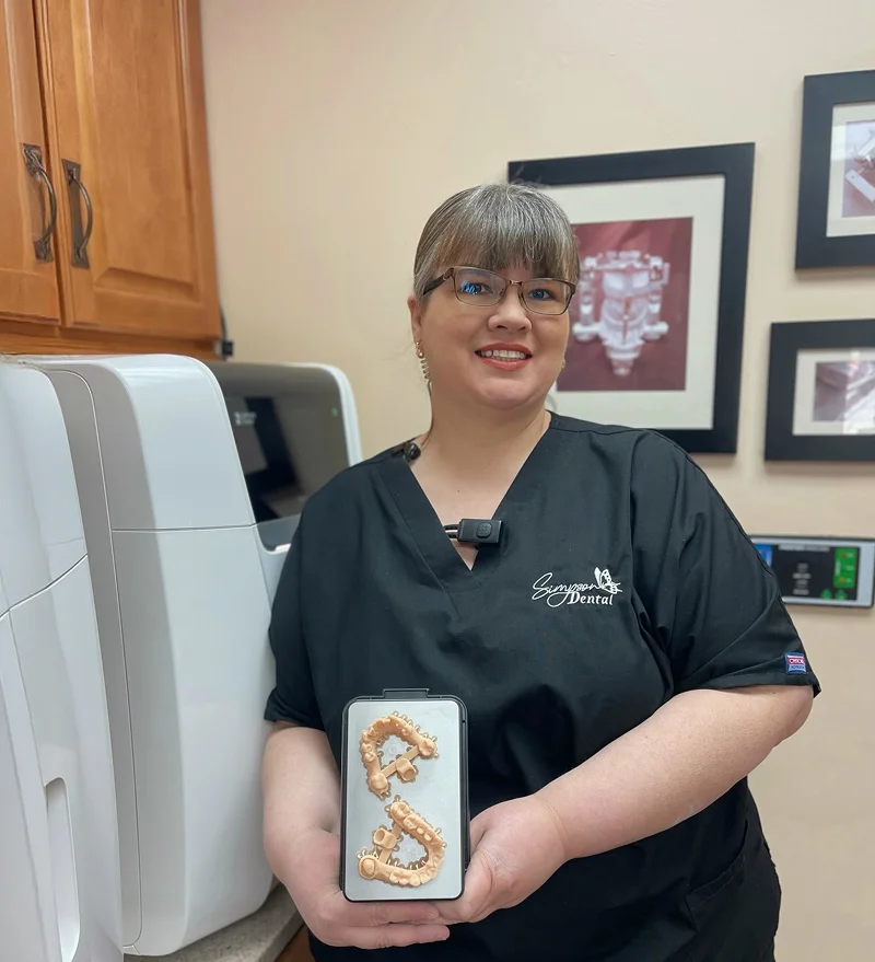 Jessica With Our 3d Printer Image